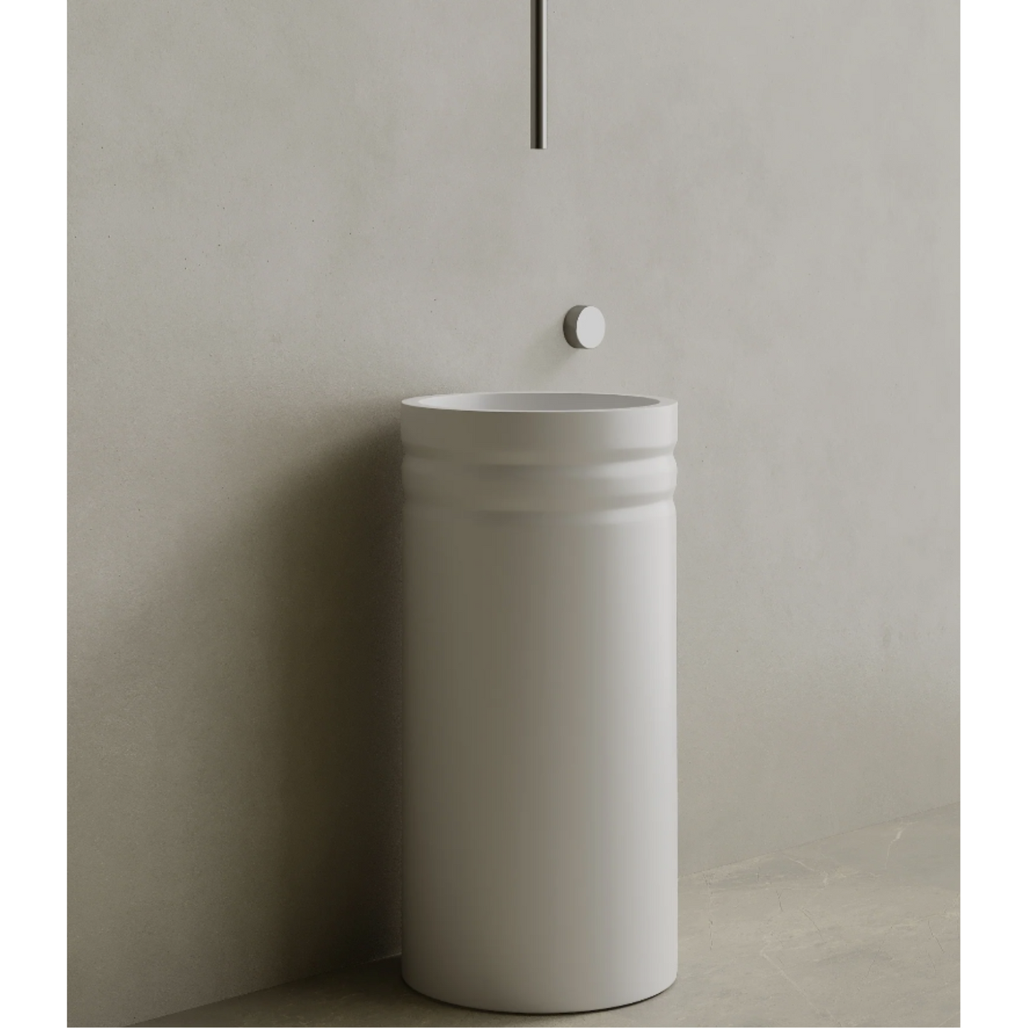 ELEMENTO BATH | 17" x 33" SOLID SURFACE RESIN PEDESTAL SINK | $1,478.50 - $1,556.20