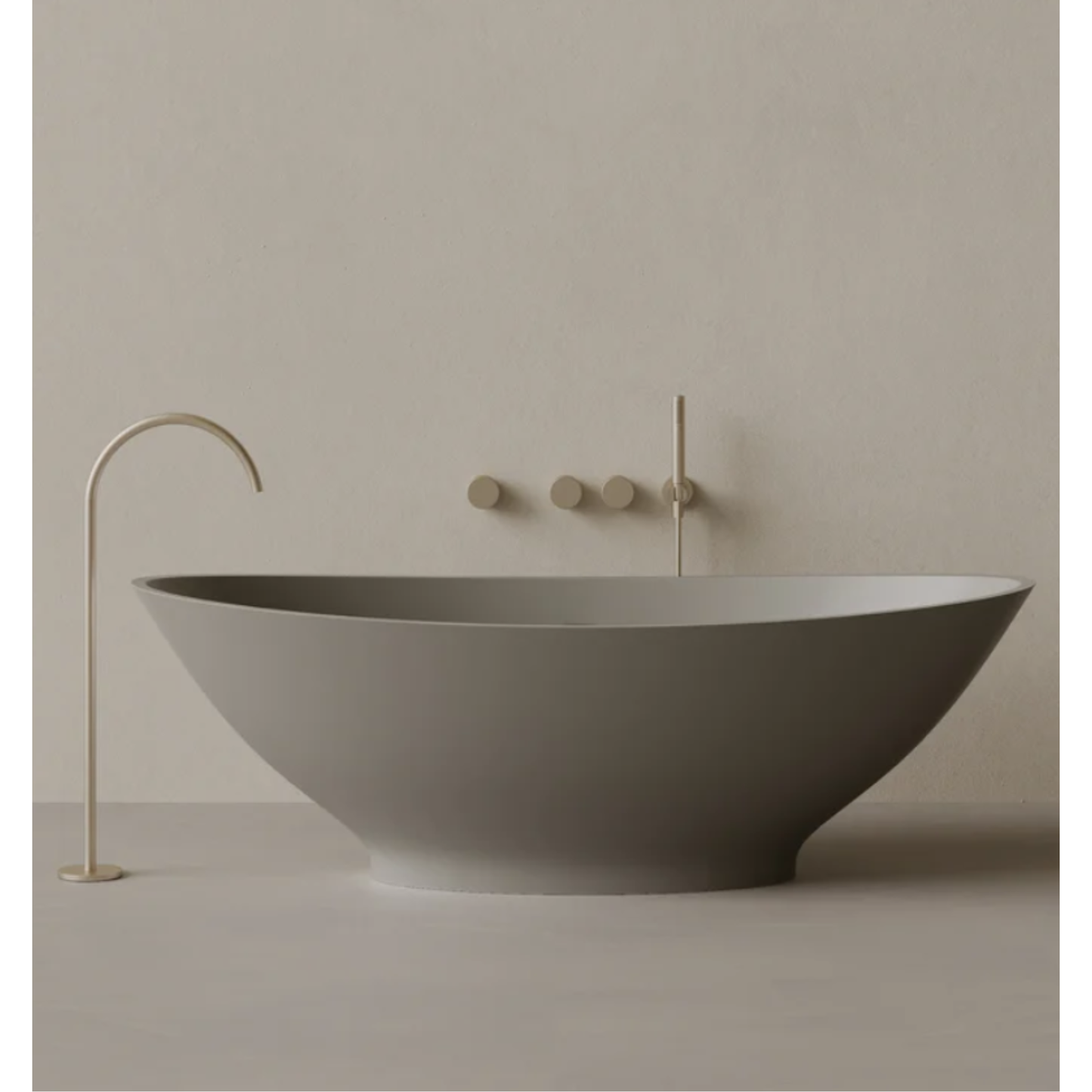 ELEMENTO BATH | 73" x 33" OVAL SOLID SURFACE STONE RESIN BATHTUB | $3,747.45 - $4,051.84
