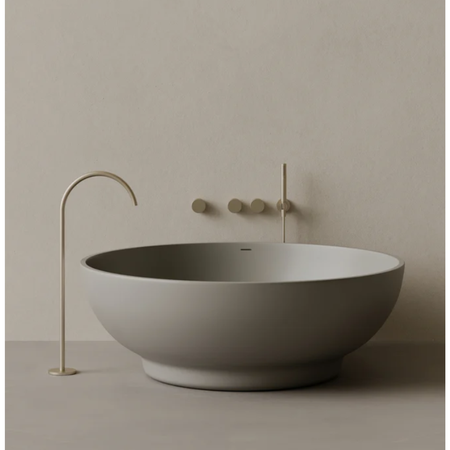 ELEMENTO BATH | 59" x 59" ROUND SOLID SURFACE STONE RESIN BATHTUB | $5,015.08 - $5,446.87