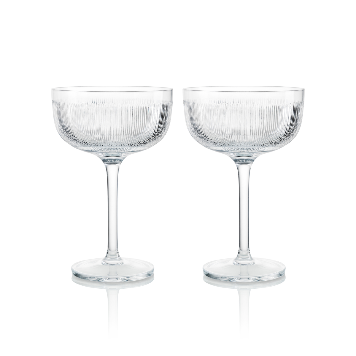Champagne Glass Stripes I Set of 2 by Ruckl