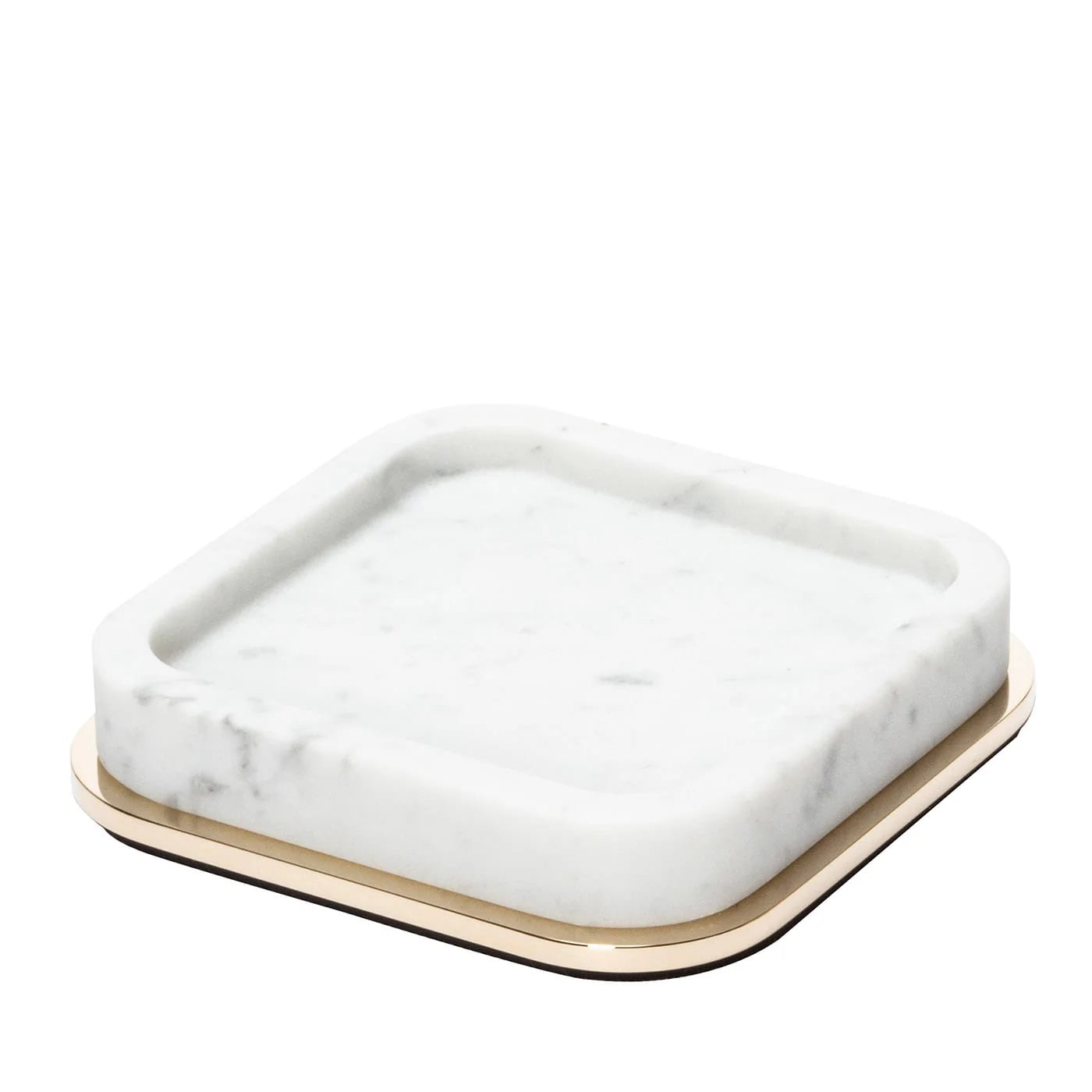GIOBAGNARA | POLO WHITE MARBLE SQUARE VALET TRAY SMALL | $485.00
