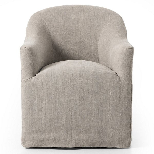 FOUR HANDS | Cove Dining Chair With Casters-Heather Twill Stone | $749
