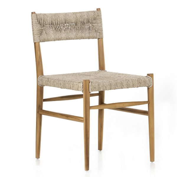 FOUR HANDS | Lomas Outdoor Dining Chair-Vintage White and Natural Teak | $549