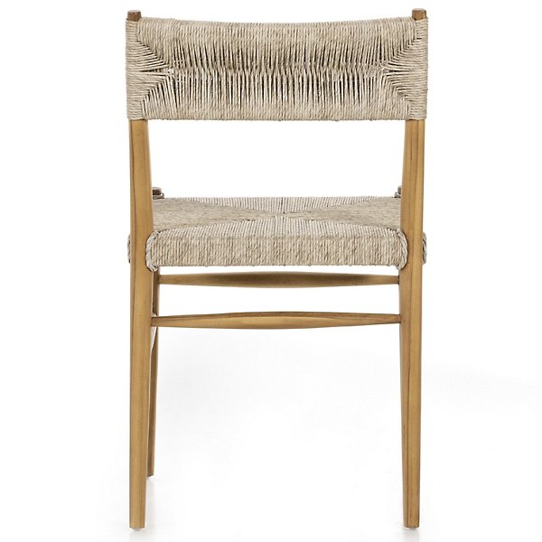 Lomas Outdoor Dining Chair-Vintage White and Natural Teak