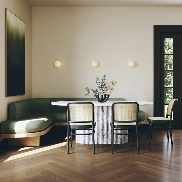 FOUR HANDS | Oranda Dining Table-White Scalloped Marble | $3,199