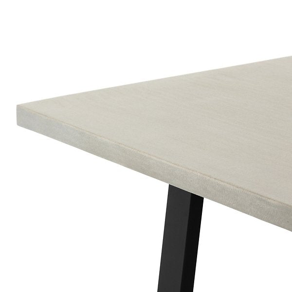 Cyrus Outdoor Dining Table-Light Grey with Black