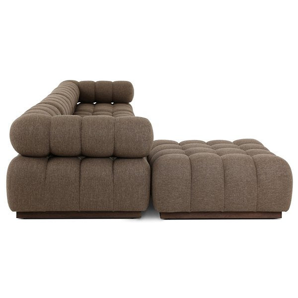 Roma Outdoor 4-Piece Sectional with Chaise-Ellor Brown
