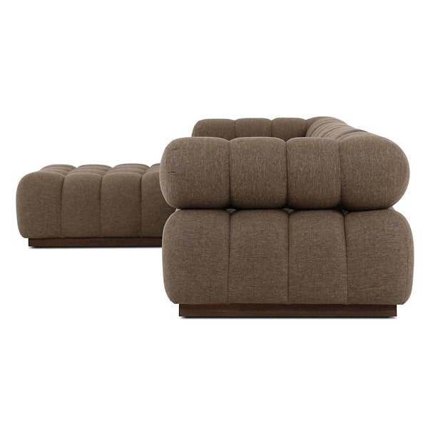 Roma Outdoor 4-Piece Sectional with Chaise-Ellor Brown