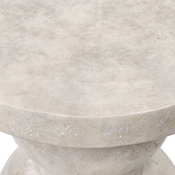 Rivero Outdoor End Table-Aged Fog Concrete