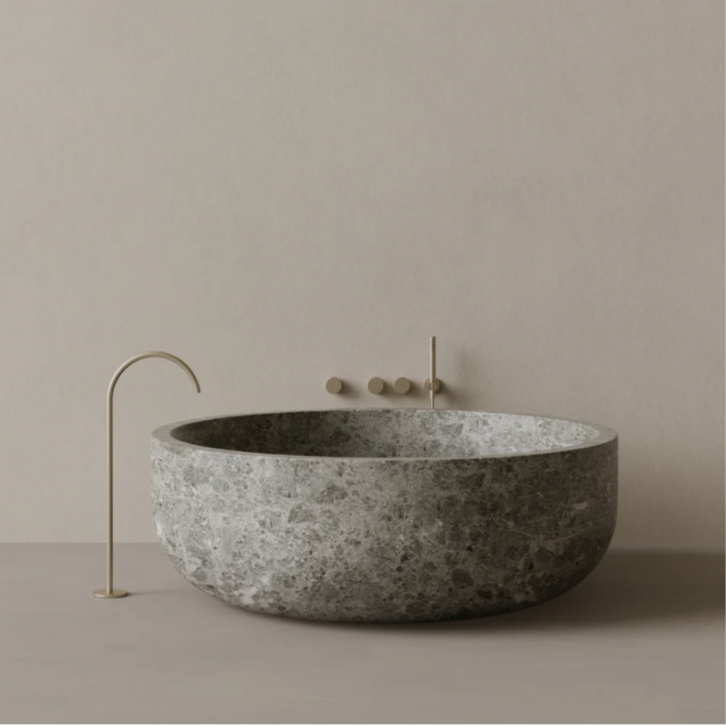 ELEMENTO BATH | 56" x 56" ROUND STONE BATHTUB | $16,345.00 - $59,571.00