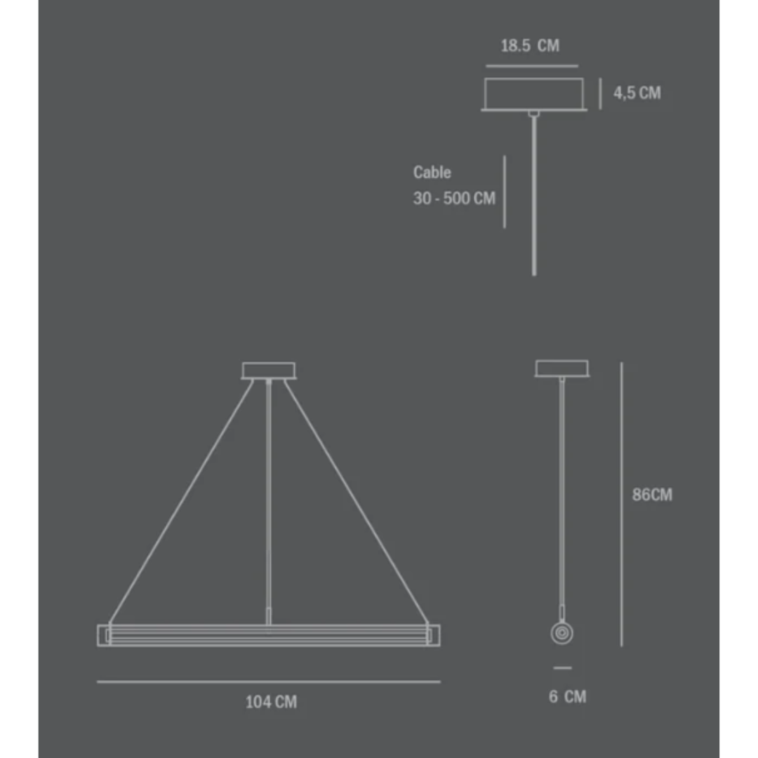 FRAME PENDANT LAMP - CHROME | $ 875.00 - $1,495.00