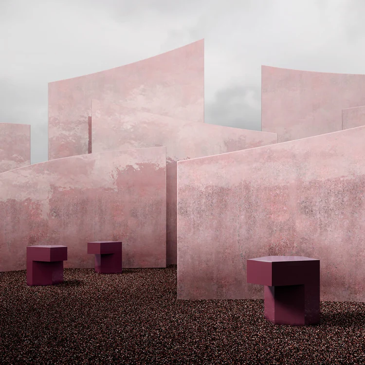 SECOLO | LOCK GLOSSY RED VIOLET WOOD SIDE TABLE | $4,430