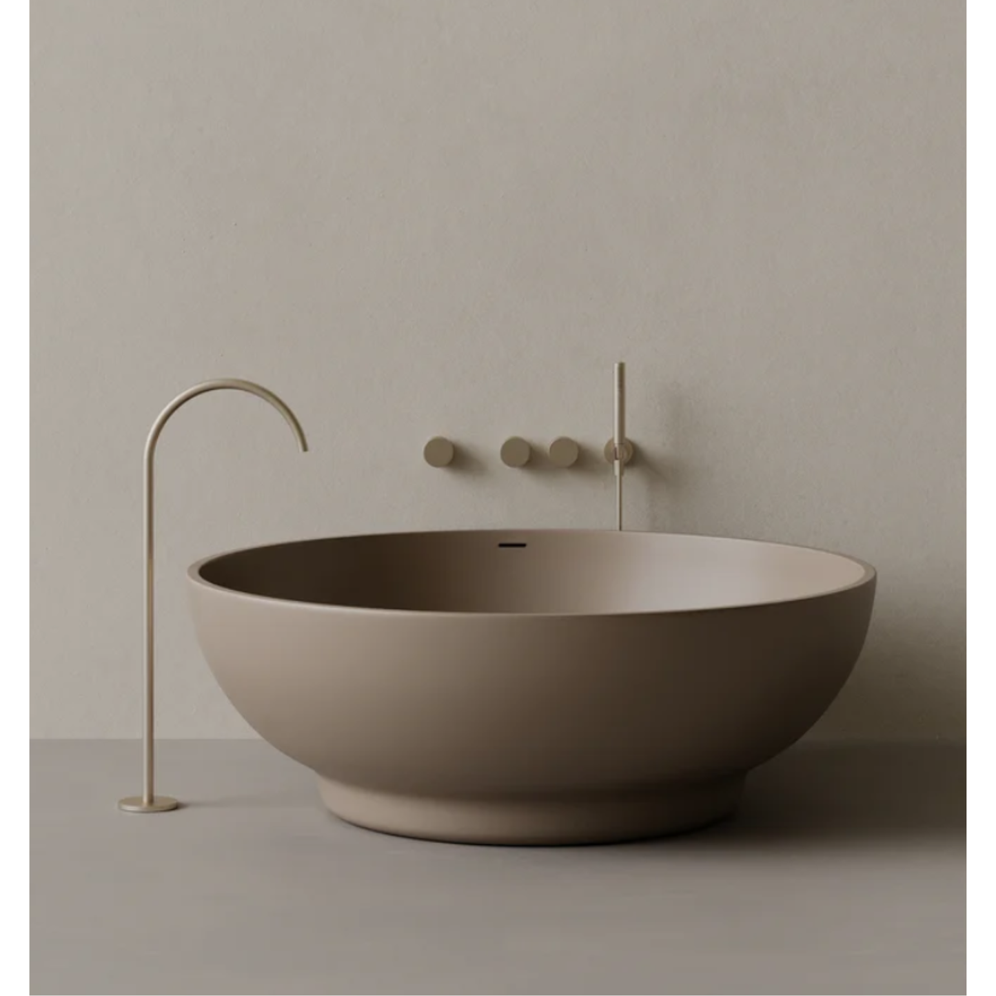 ELEMENTO BATH | 59" x 59" ROUND SOLID SURFACE STONE RESIN BATHTUB | $5,015.08 - $5,446.87