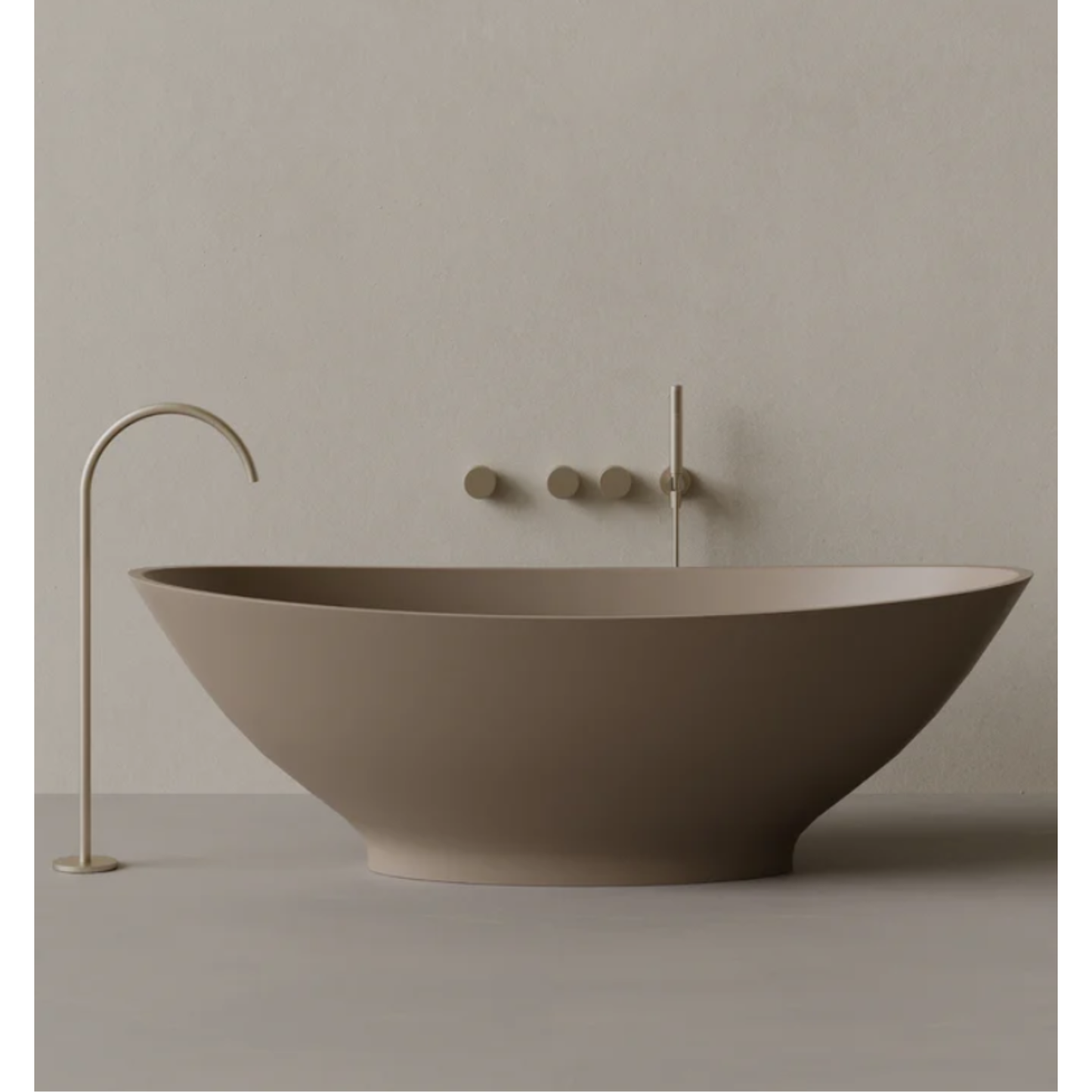 ELEMENTO BATH | 73" x 33" OVAL SOLID SURFACE STONE RESIN BATHTUB | $3,747.45 - $4,051.84