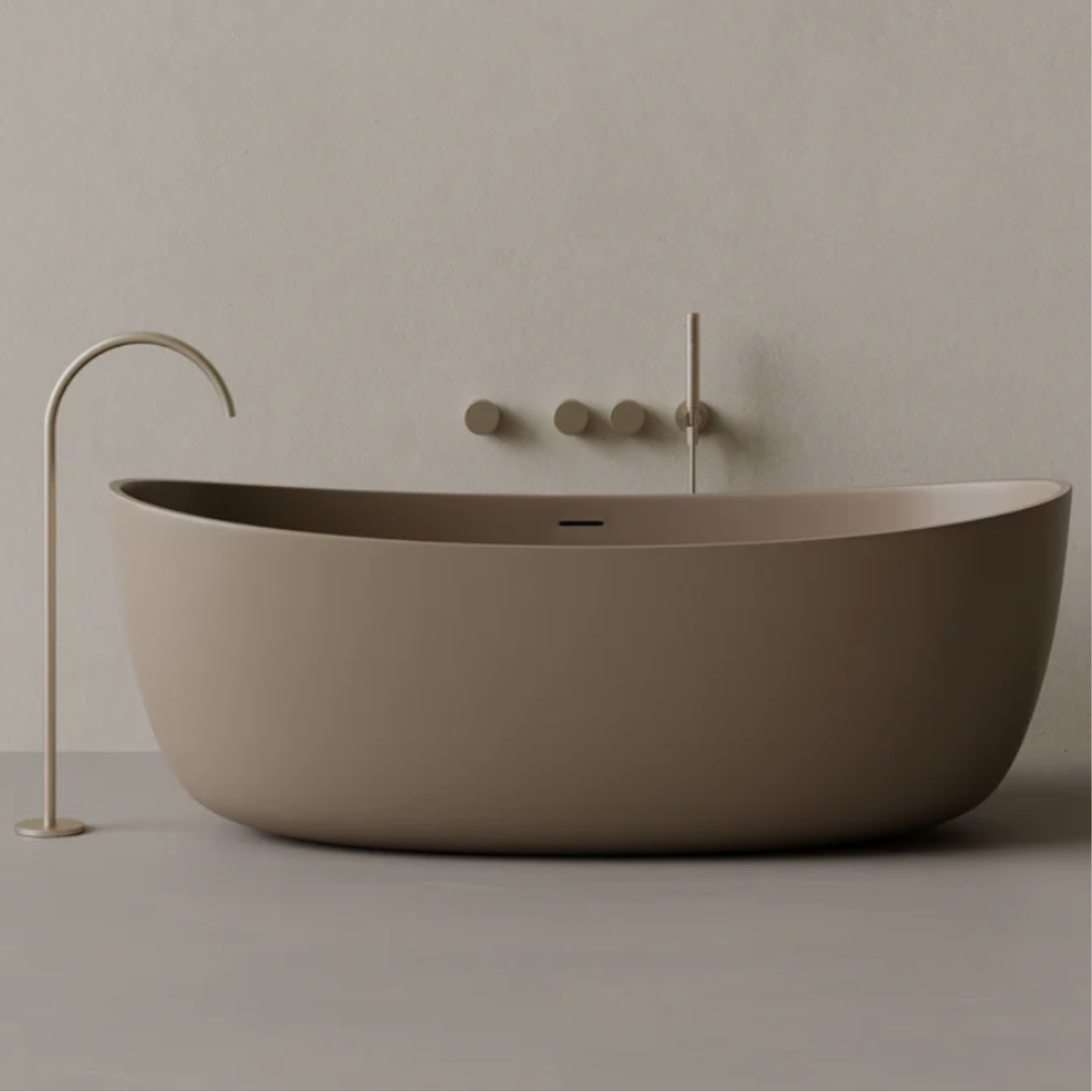 ELEMENTO BATH | 70" x 33" OVAL SOLID SURFACE STONE RESIN BATHTUB | $4,471.81 - $4,849.00