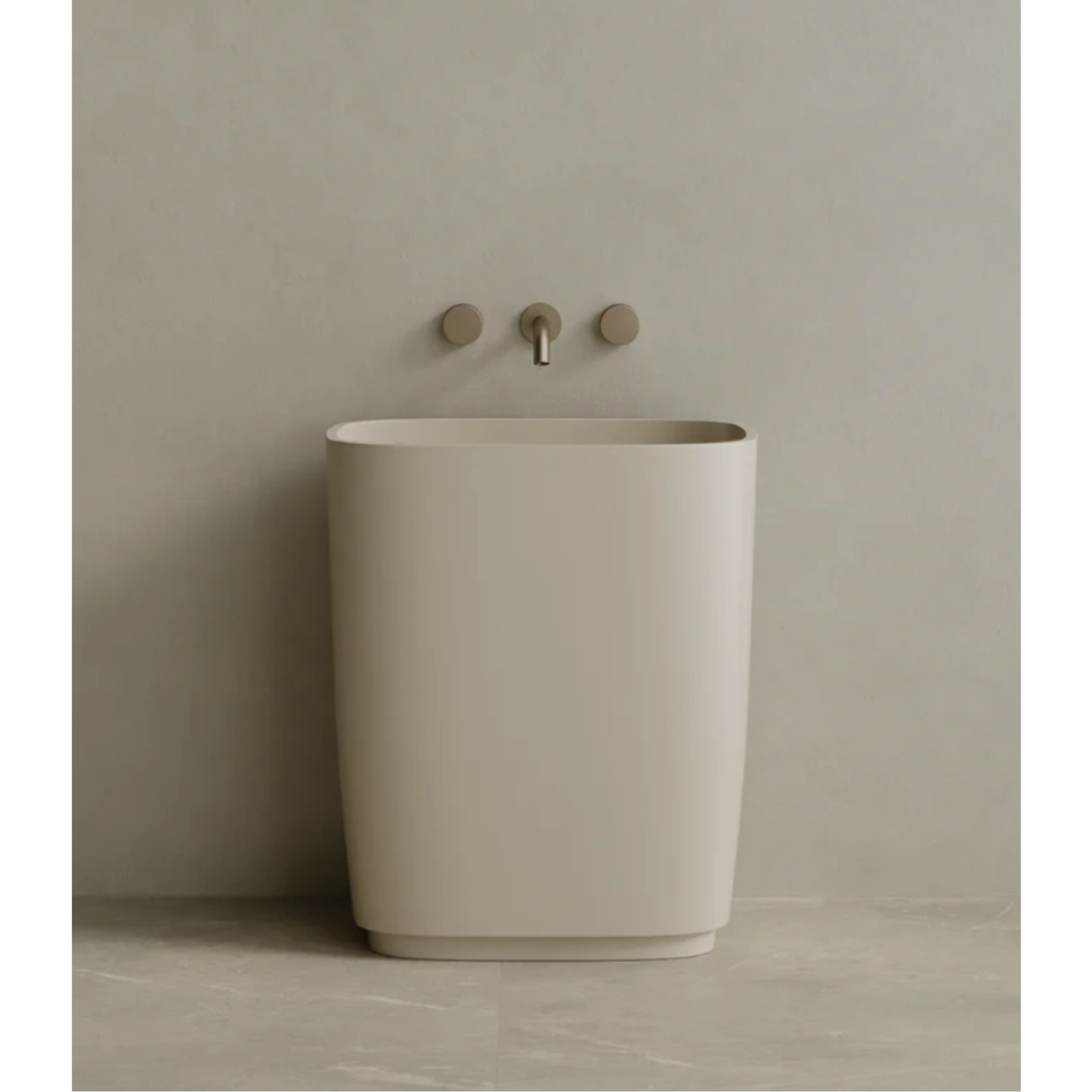 ELEMENTO BATH | 29" x 34" SOLID SURFACE STONE RESIN PEDESTAL SINK | $1,536.25 - $1,624.90