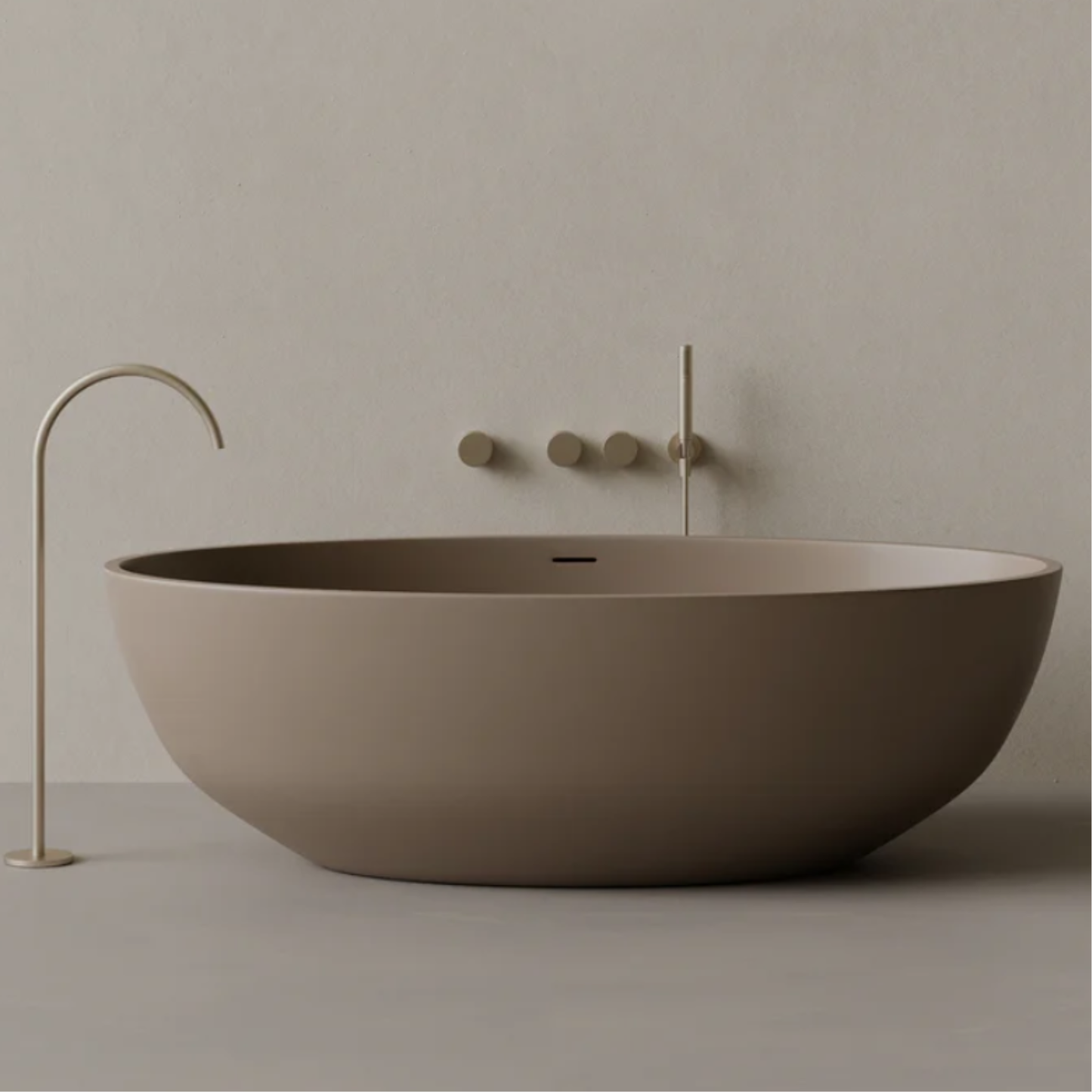 ELEMENTO BATH | 70" x 36" OVAL SOLID SURFACE STONE RESIN BATHTUB | $4,710.23 - $5,105.62