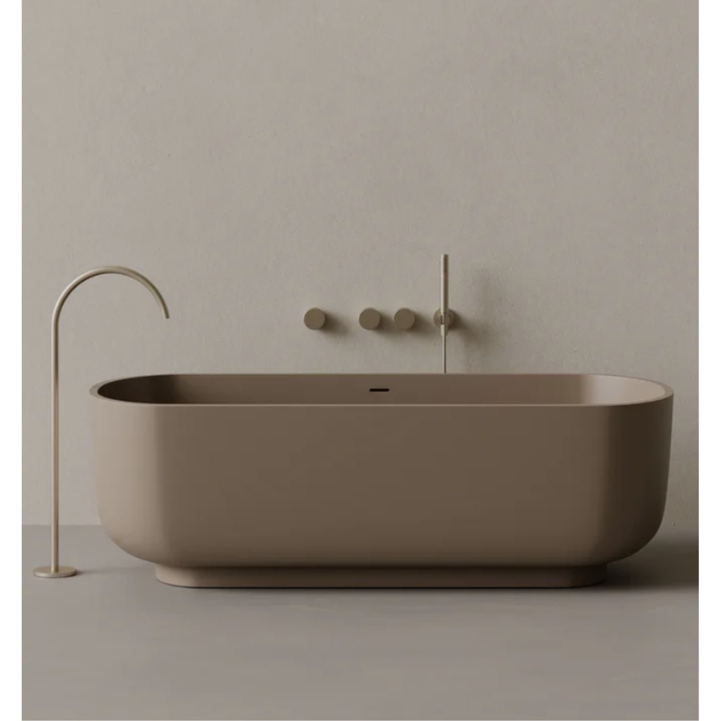 ELEMENTO BATH | 69" x 32" OVAL SOLID SURFACE STONE RESIN BATHTUB | $5,673.85 - $6,333.60