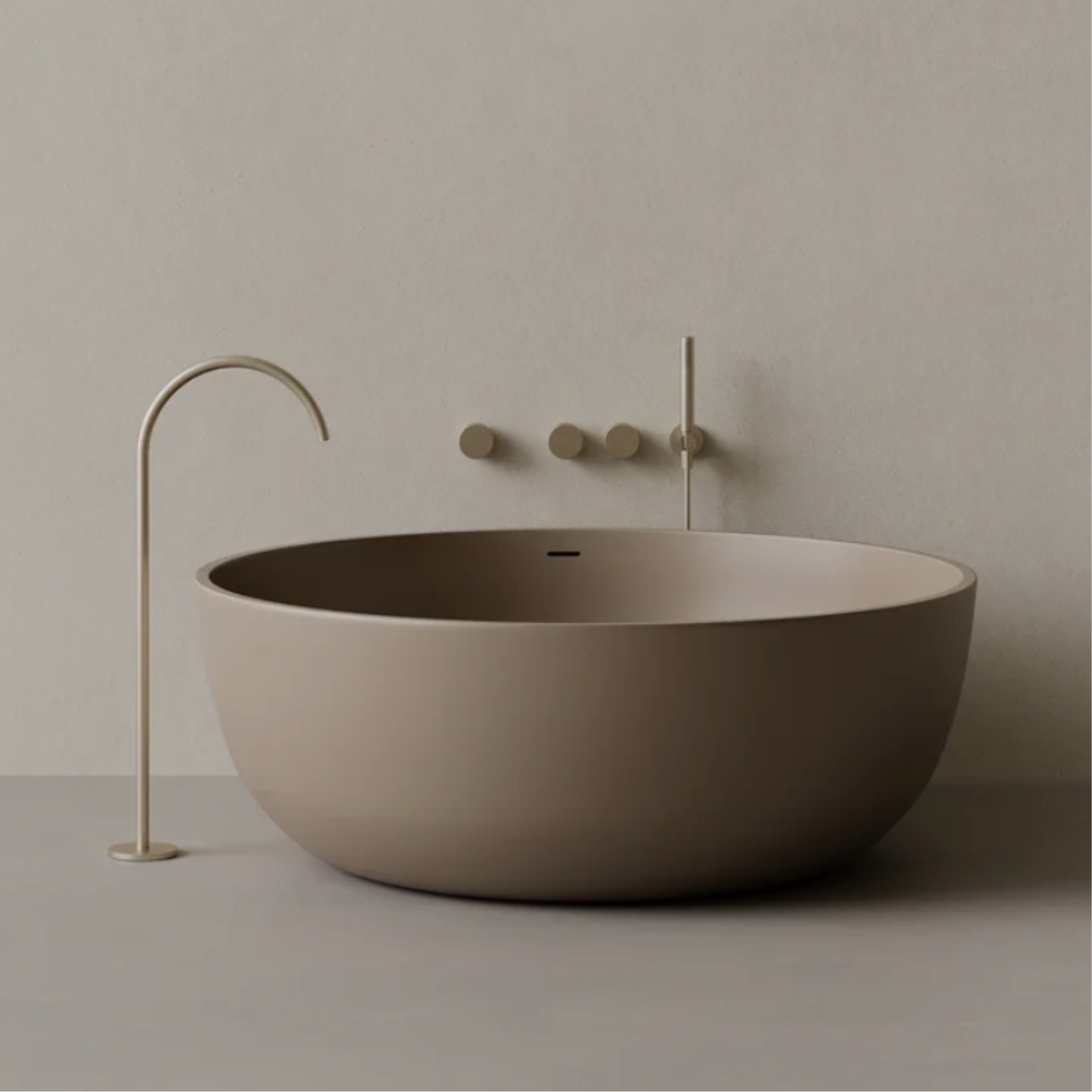 ELEMENTO BATH | 58" x 58" ROUND SOLID SURFACE STONE RESIN BATHTUB | $4,849.85 - $5,413.59