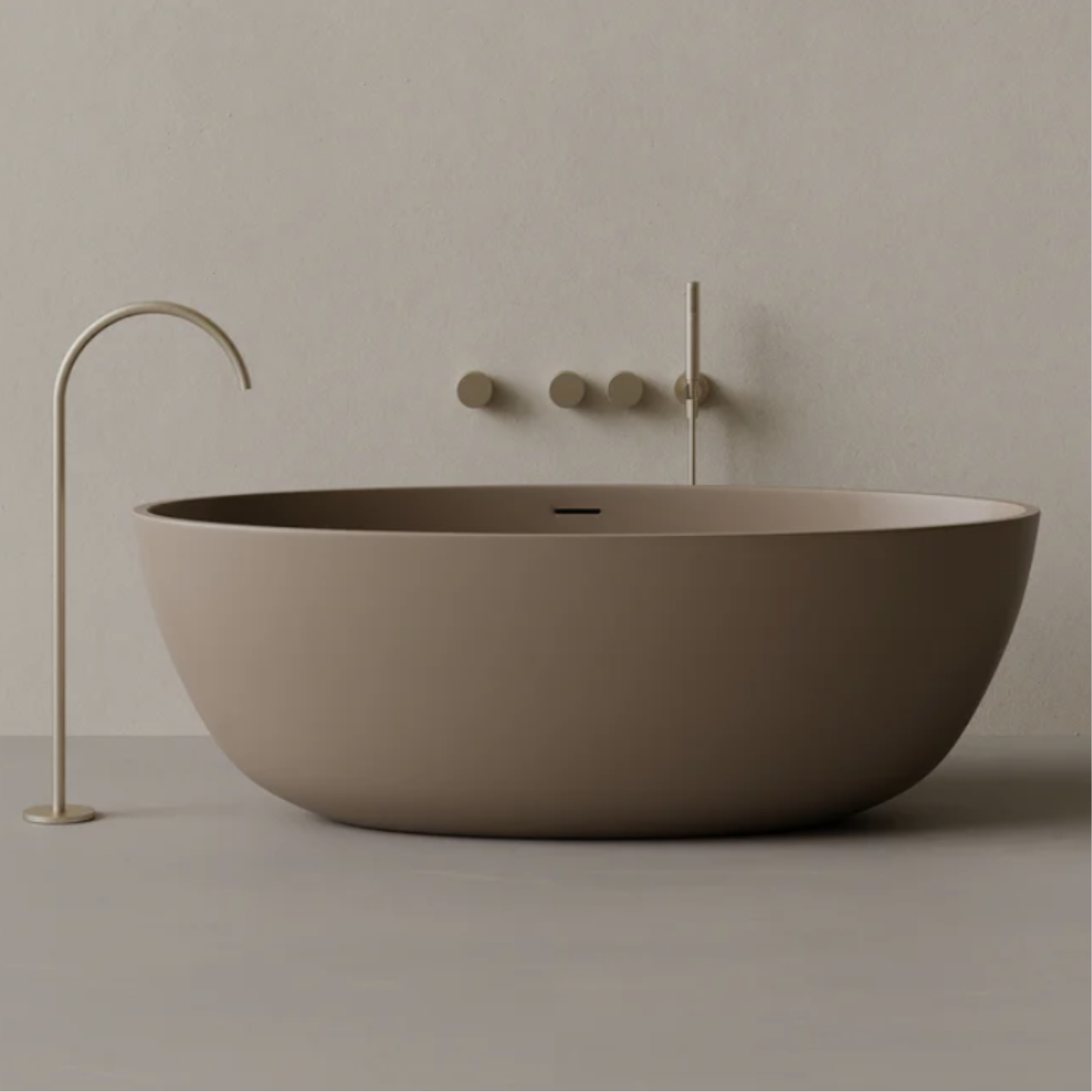 ELEMENTO BATH | 64" x 30" OVAL SOLID SURFACE STONE RESIN BATHTUB | $4,430.86 - $4,808.05