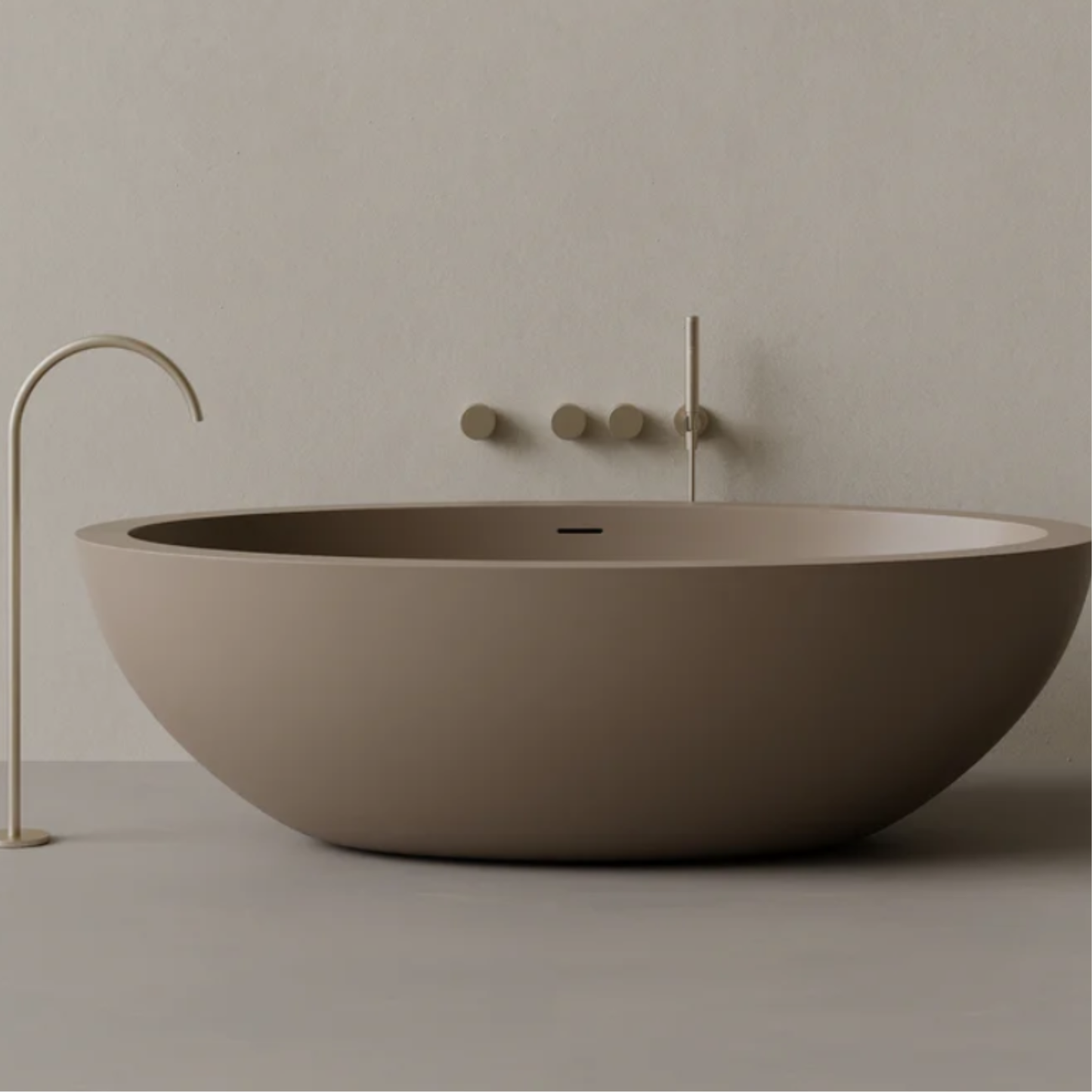 ELEMENTO BATH | 74" x 41" OVAL SOLID SURFACE STONE RESIN BATHTUB | $4,605.58 - $4,996.42