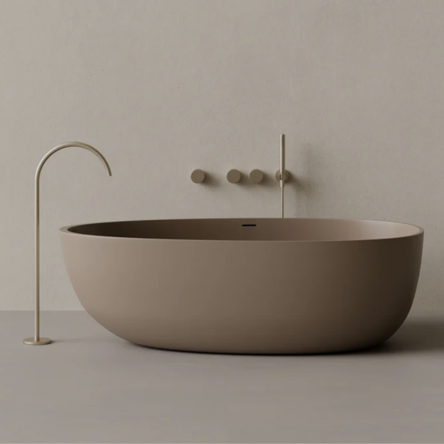 ELEMENTO BATH | 66" x 33" OVAL SOLID SURFACE STONE RESIN BATHTUB | $4,363.97 - $4,734.34