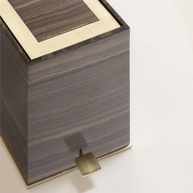GIOBAGNARA | POSITANO MARBLE PEDAL BIN SQUARE | $2,665.00