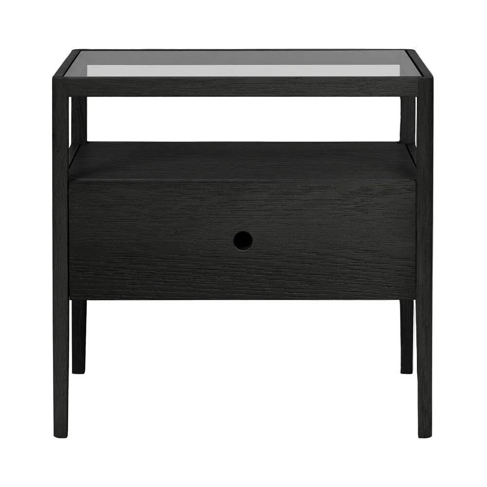 ETHNICRAFT SPINDLE BEDSIDE TABLE - OAK BLACK | $999.00