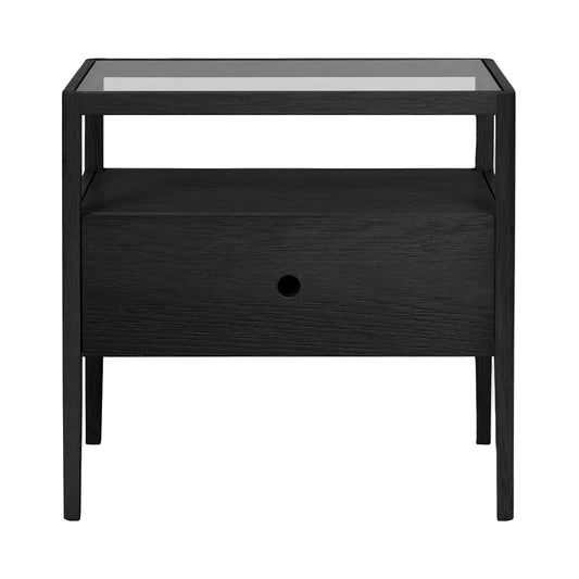 ETHNICRAFT SPINDLE BEDSIDE TABLE - OAK BLACK | $999.00