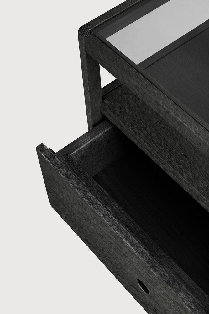 ETHNICRAFT SPINDLE BEDSIDE TABLE - OAK BLACK | $999.00