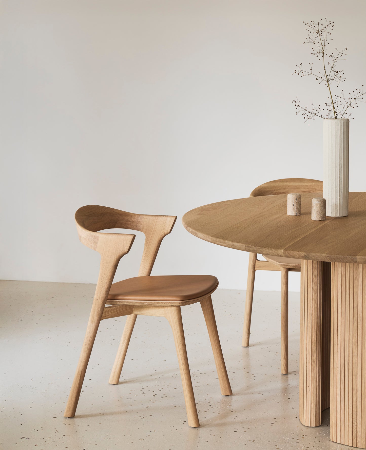 ETHNICRAFT ROLLER MAX ROUND DINING TABLE - OAK | $4,369.00