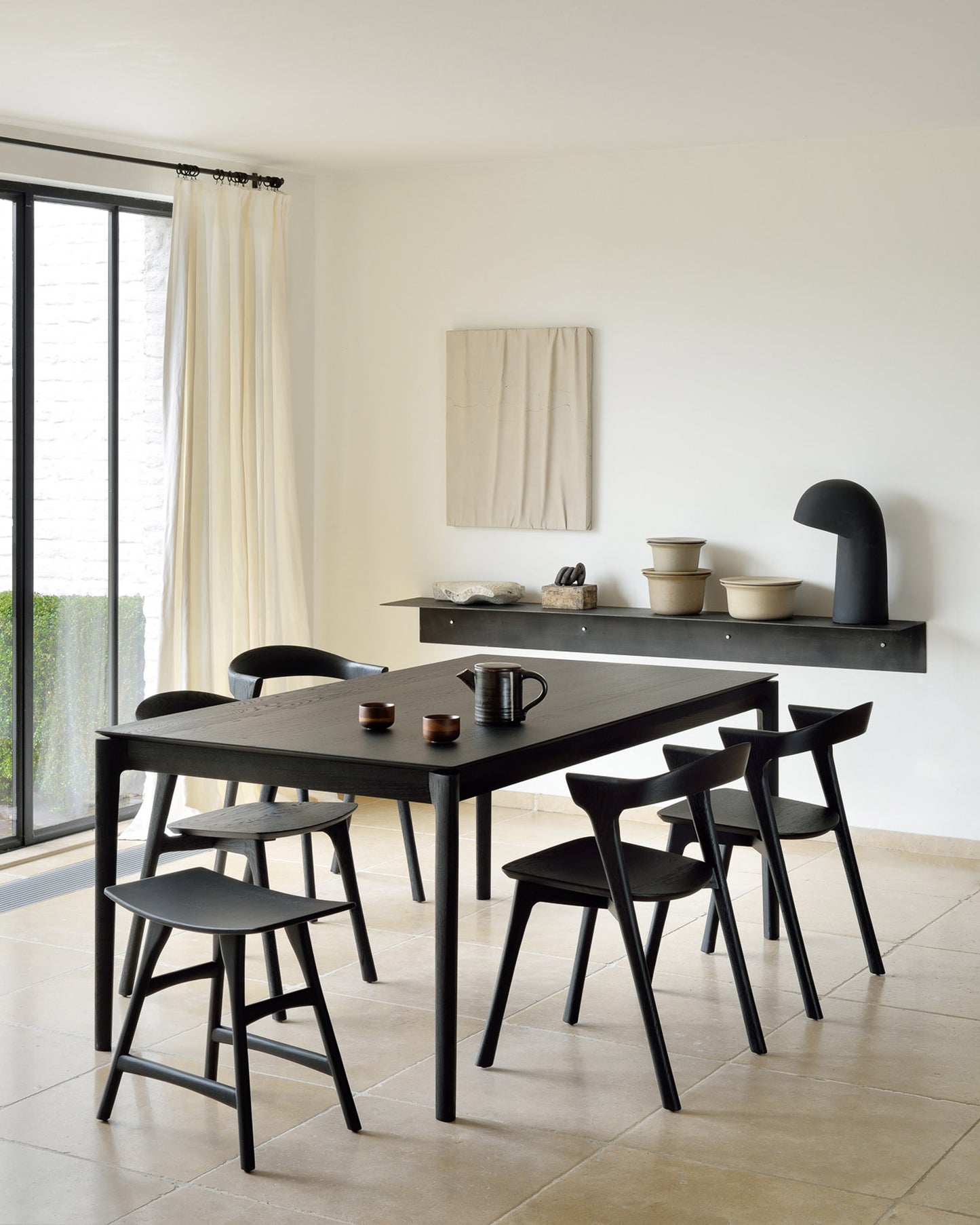 ETHNICRAFT BOK EXTENDABLE DINING TABLE - OAK BLACK | $7,239.00