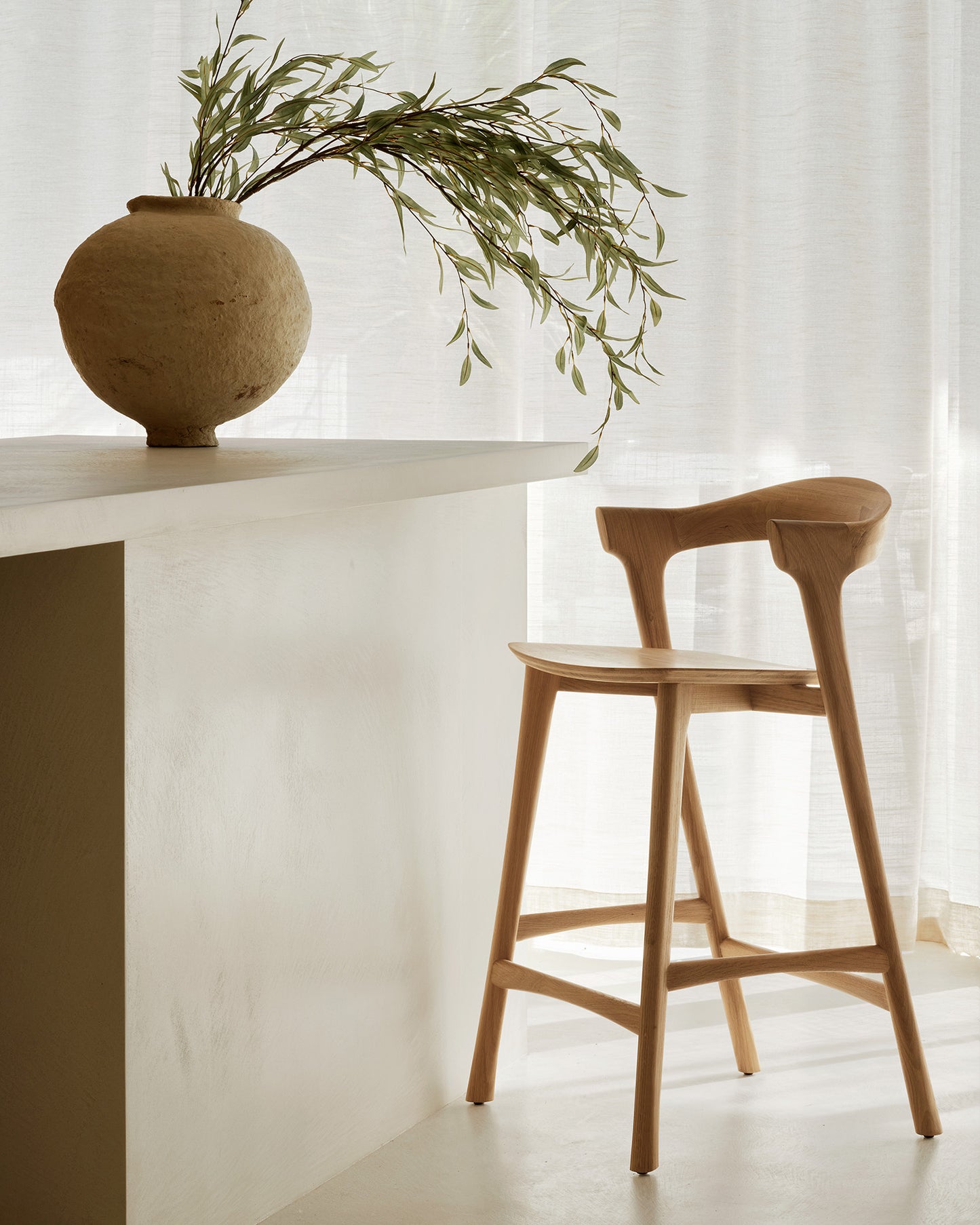 ETHNICRAFT BOK COUNTER STOOL - OAK | $1,099.00