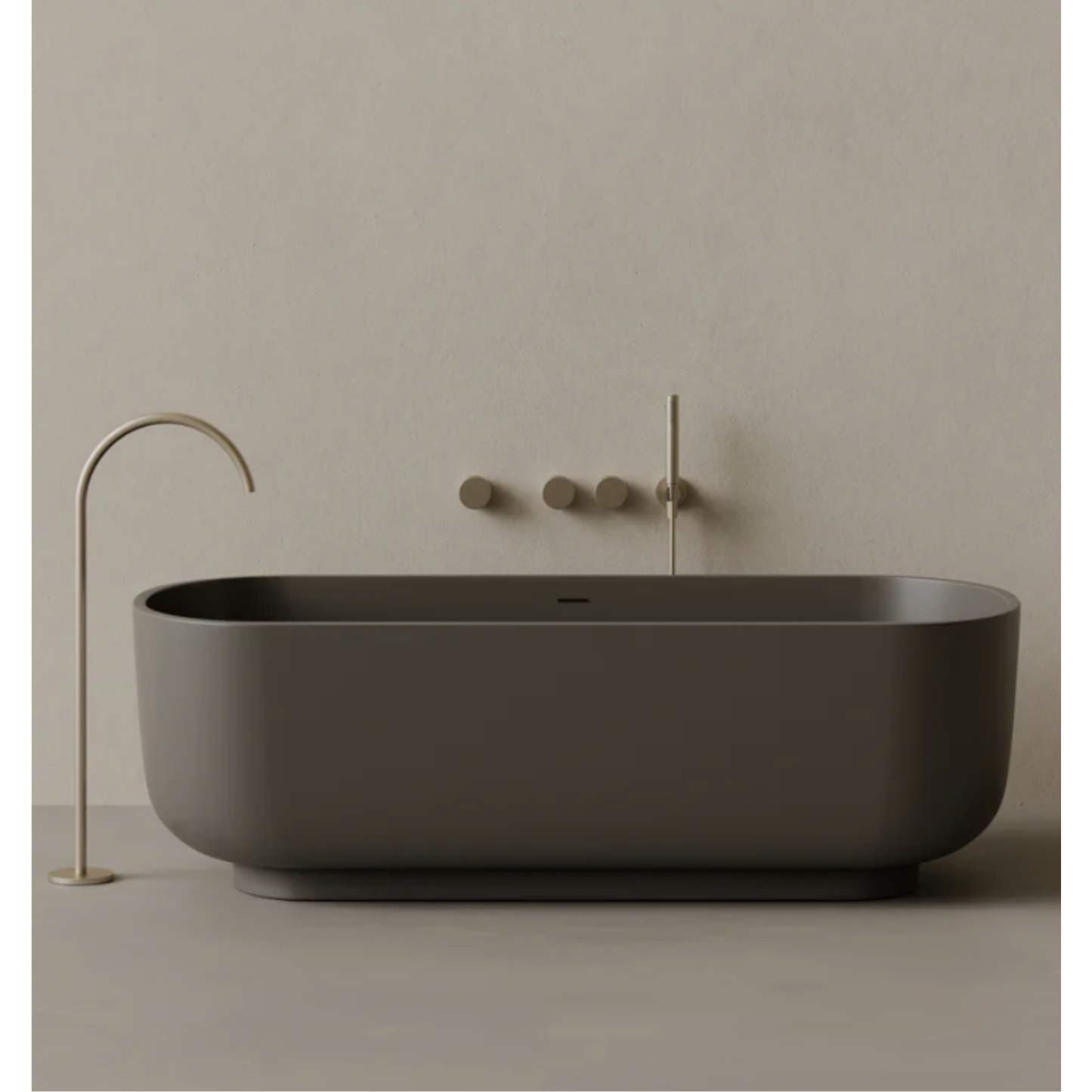 ELEMENTO BATH | 69" x 32" OVAL SOLID SURFACE STONE RESIN BATHTUB | $5,673.85 - $6,333.60