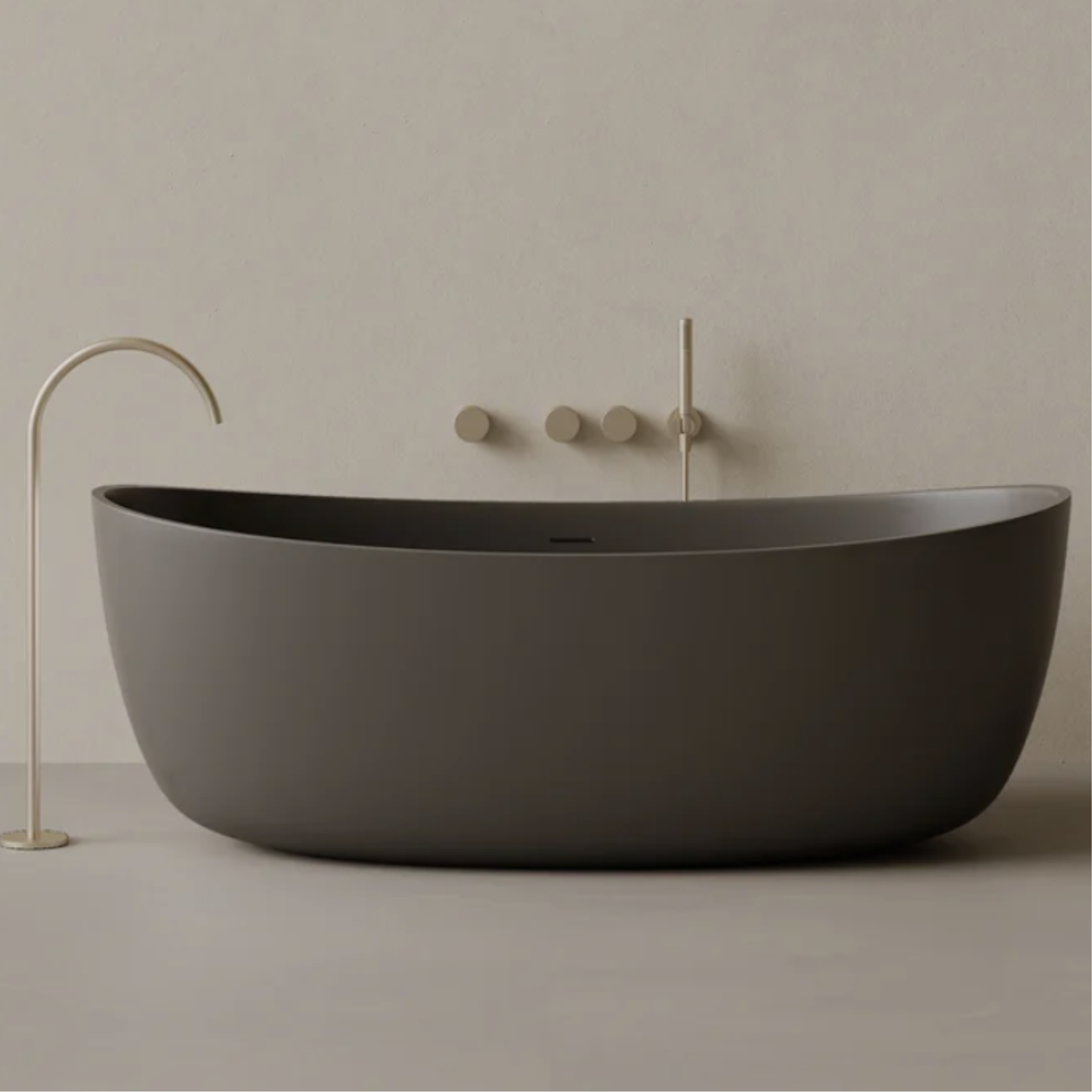 ELEMENTO BATH | 70" x 33" OVAL SOLID SURFACE STONE RESIN BATHTUB | $4,471.81 - $4,849.00