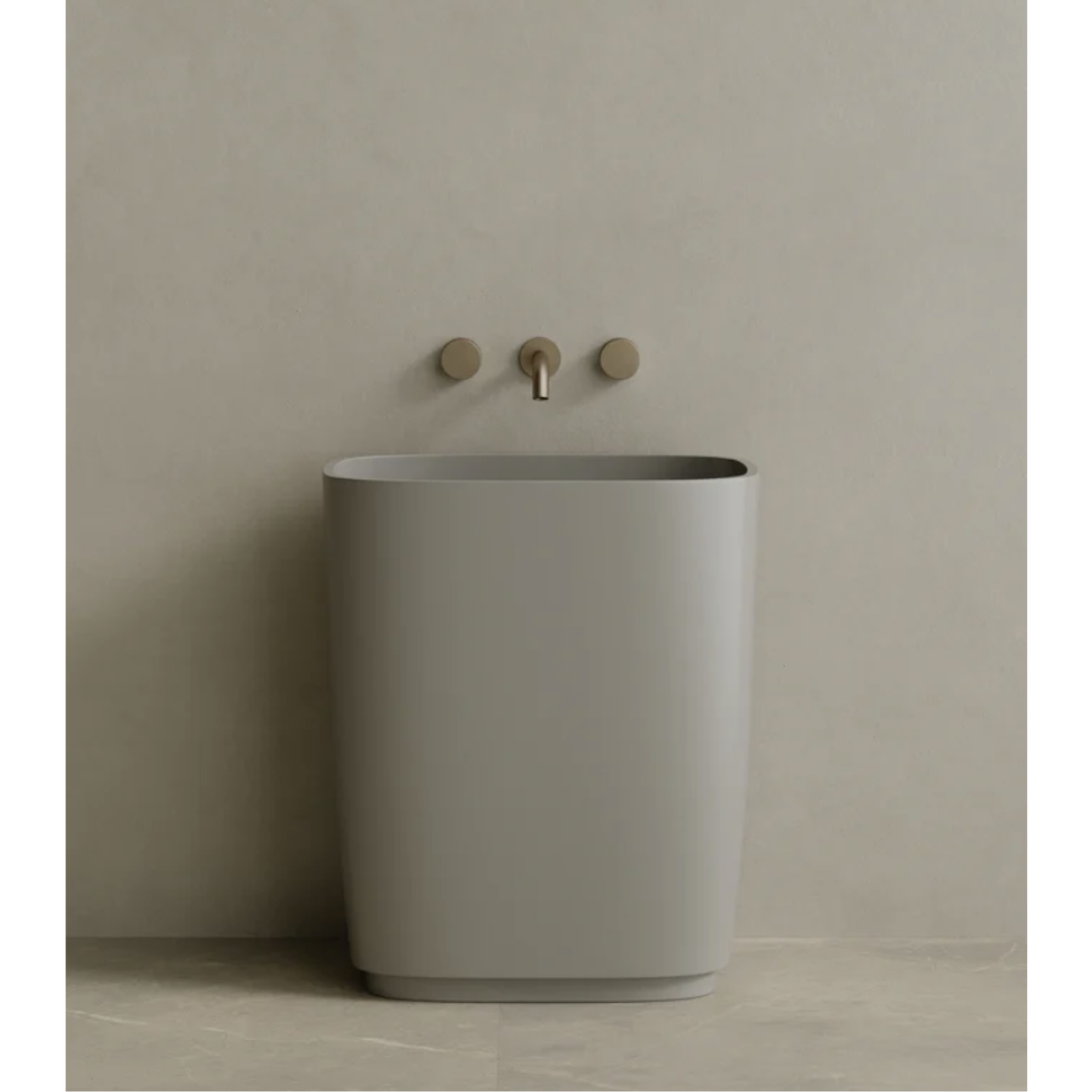 ELEMENTO BATH | 29" x 34" SOLID SURFACE STONE RESIN PEDESTAL SINK | $1,536.25 - $1,624.90