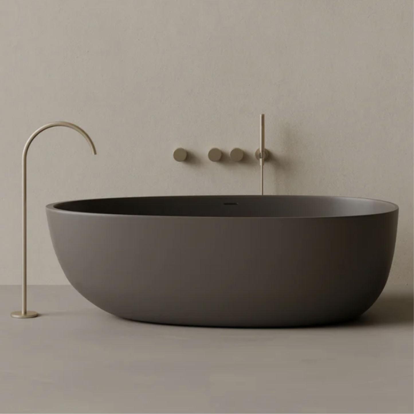 ELEMENTO BATH | 66" x 33" OVAL SOLID SURFACE STONE RESIN BATHTUB | $4,363.97 - $4,734.34