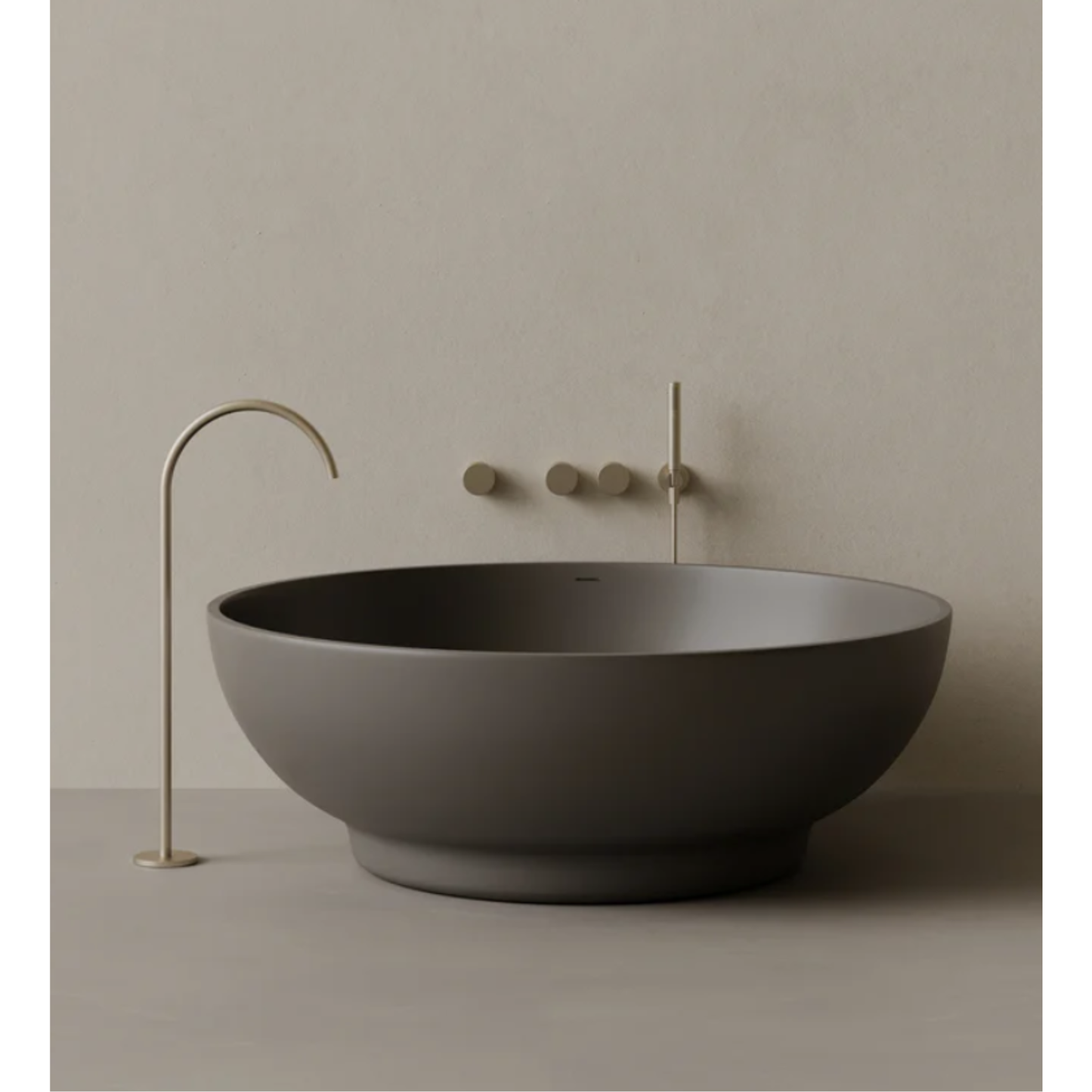 ELEMENTO BATH | 59" x 59" ROUND SOLID SURFACE STONE RESIN BATHTUB | $5,015.08 - $5,446.87