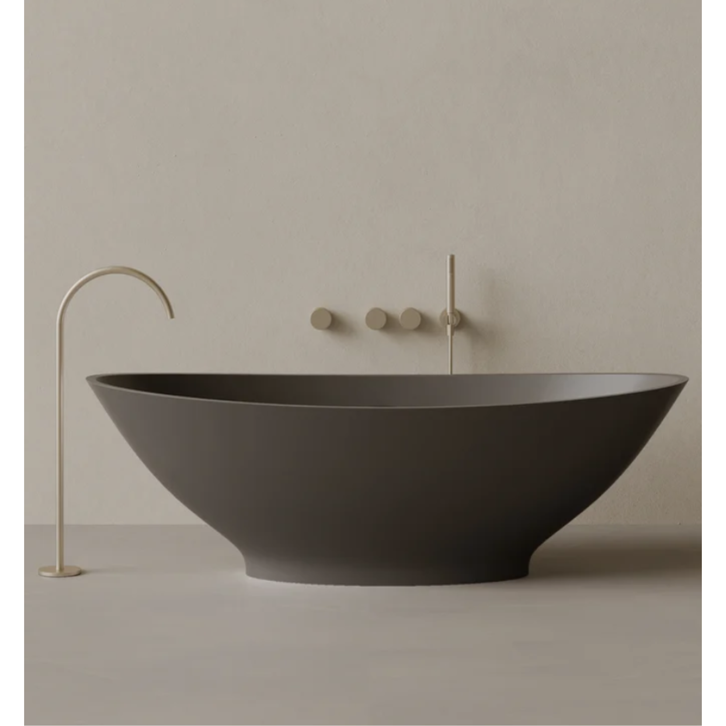 ELEMENTO BATH | 73" x 33" OVAL SOLID SURFACE STONE RESIN BATHTUB | $3,747.45 - $4,051.84
