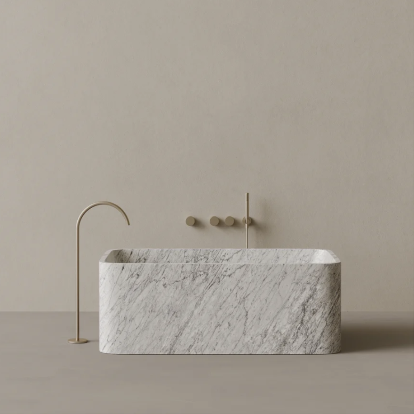 ELEMENTO BATH | 61" x 33" RECTANGULAR STONE BATHTUB | $12,425.00 - $39,496.00