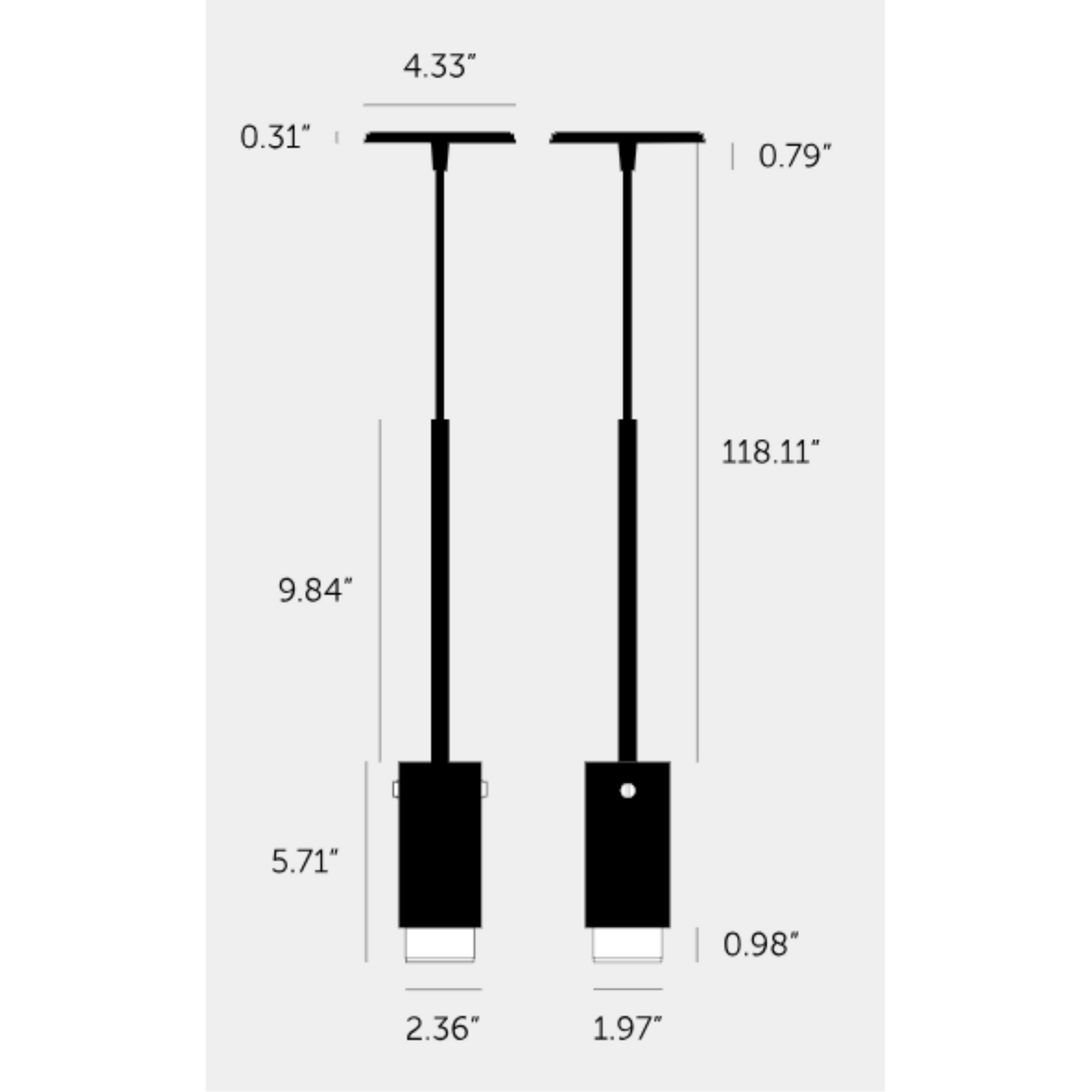 BUSTER AND PUNCH | EXHAUST PENDANT - CROSS - GRAPHITE | $368.00 - $378.00