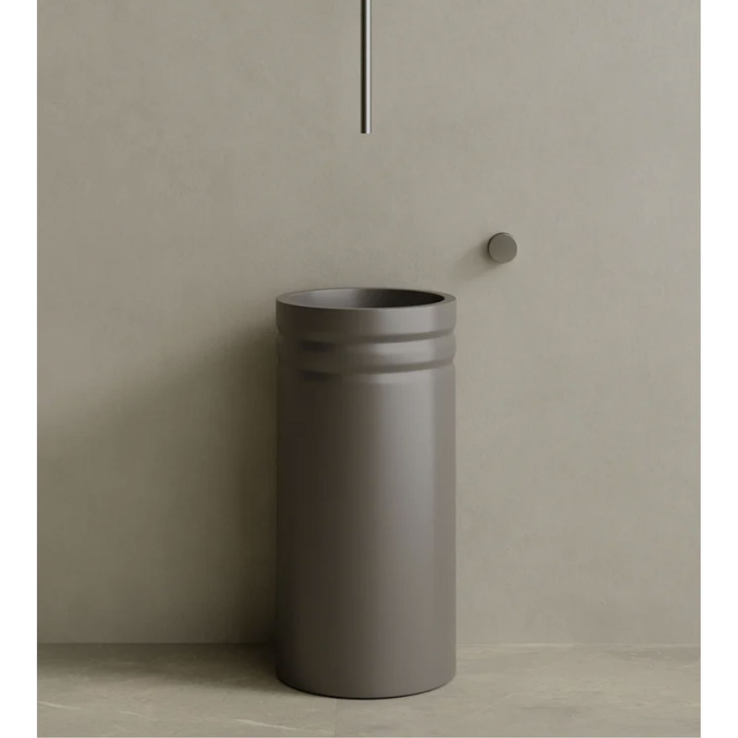 ELEMENTO BATH | 17" x 33" SOLID SURFACE RESIN PEDESTAL SINK | $1,478.50 - $1,556.20