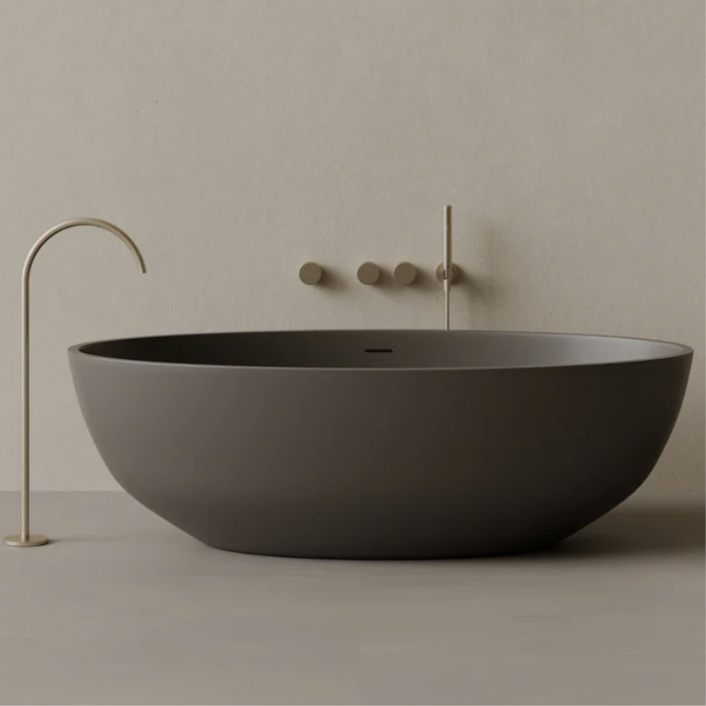 ELEMENTO BATH | 70" x 36" OVAL SOLID SURFACE STONE RESIN BATHTUB | $4,710.23 - $5,105.62