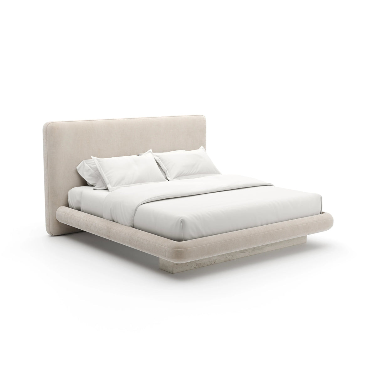 CARACOLE | OVERLAP UPH QUEEN BED - IVORY | $6,410.00