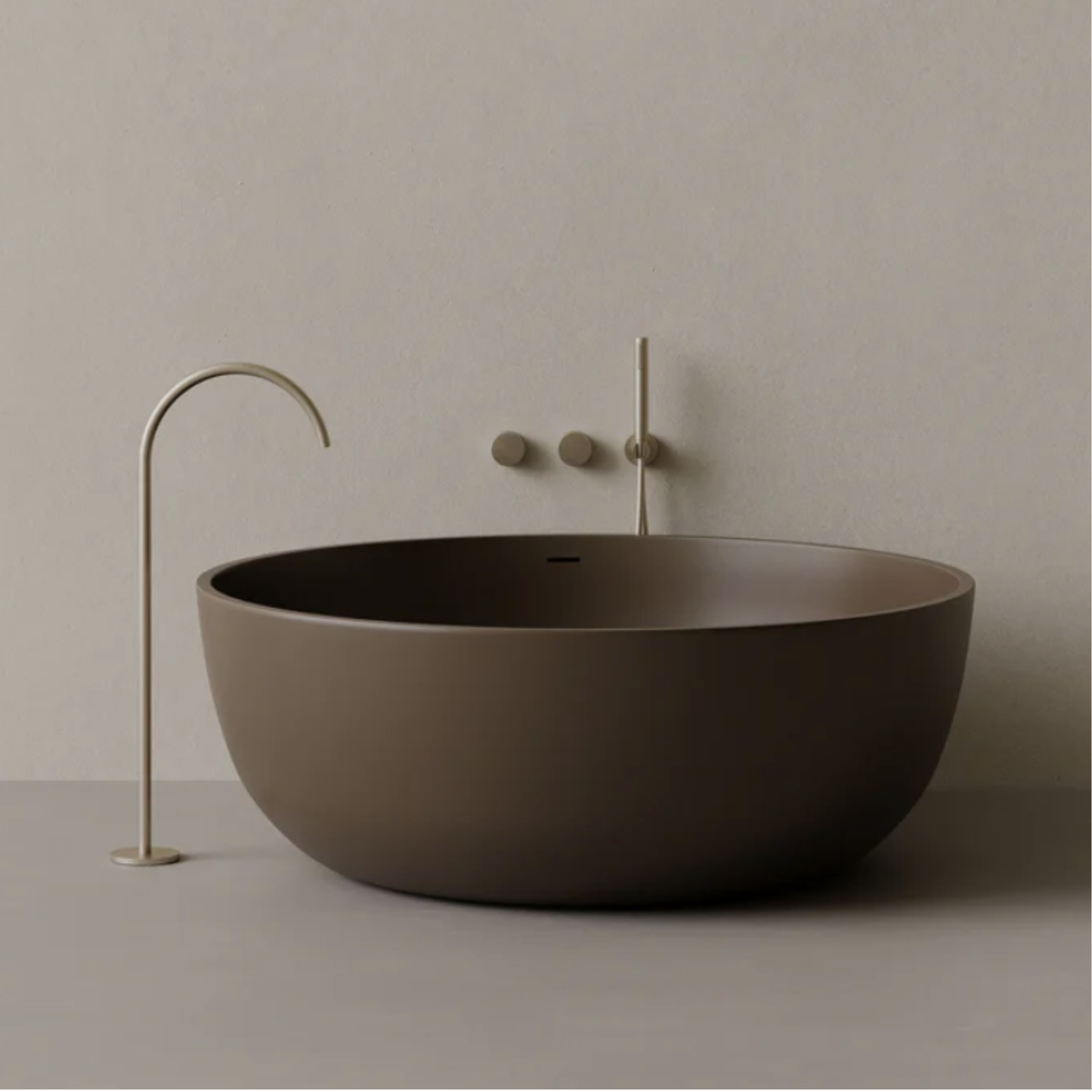 ELEMENTO BATH | 58" x 58" ROUND SOLID SURFACE STONE RESIN BATHTUB | $4,849.85 - $5,413.59