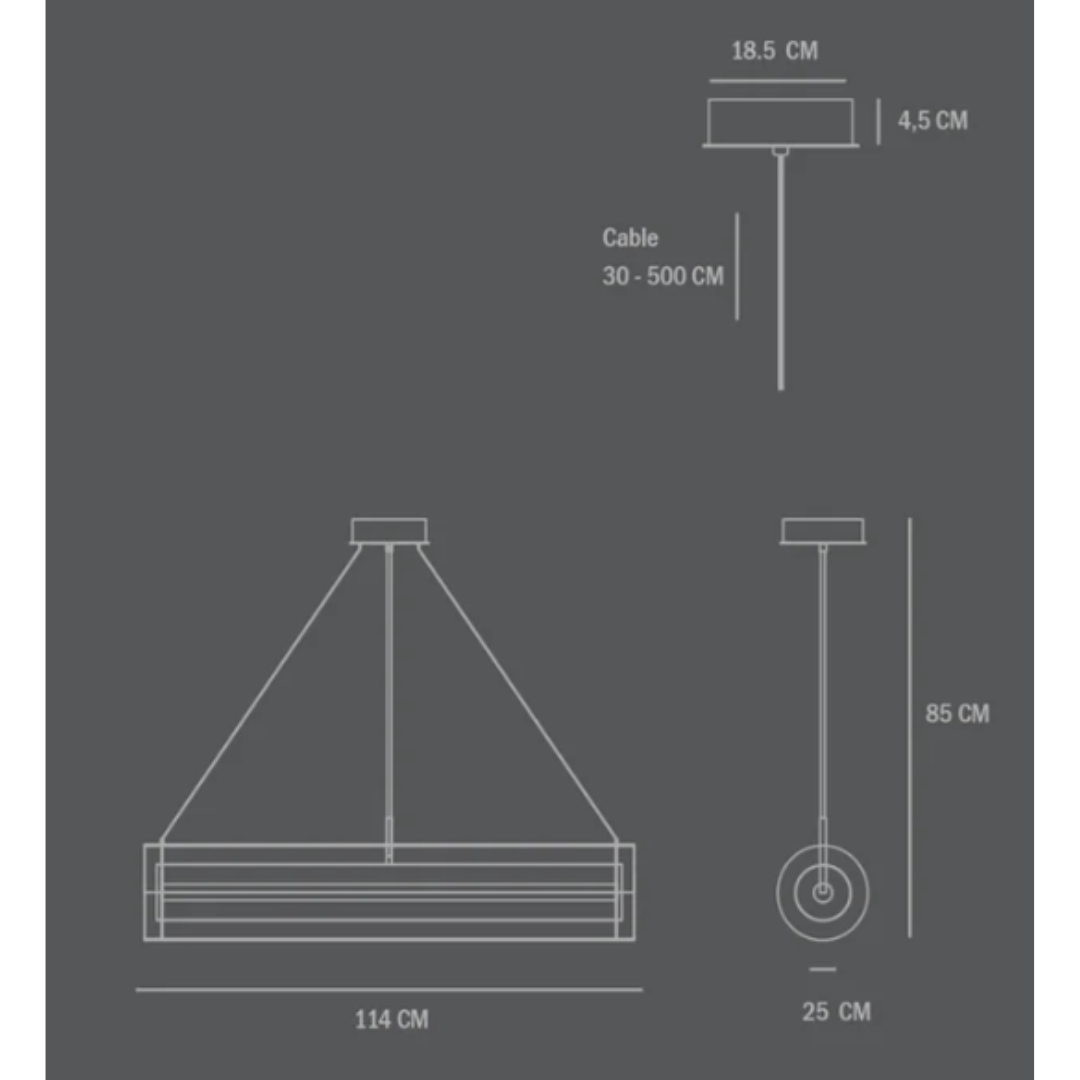 FRAME PENDANT LAMP - CHROME | $ 875.00 - $1,495.00