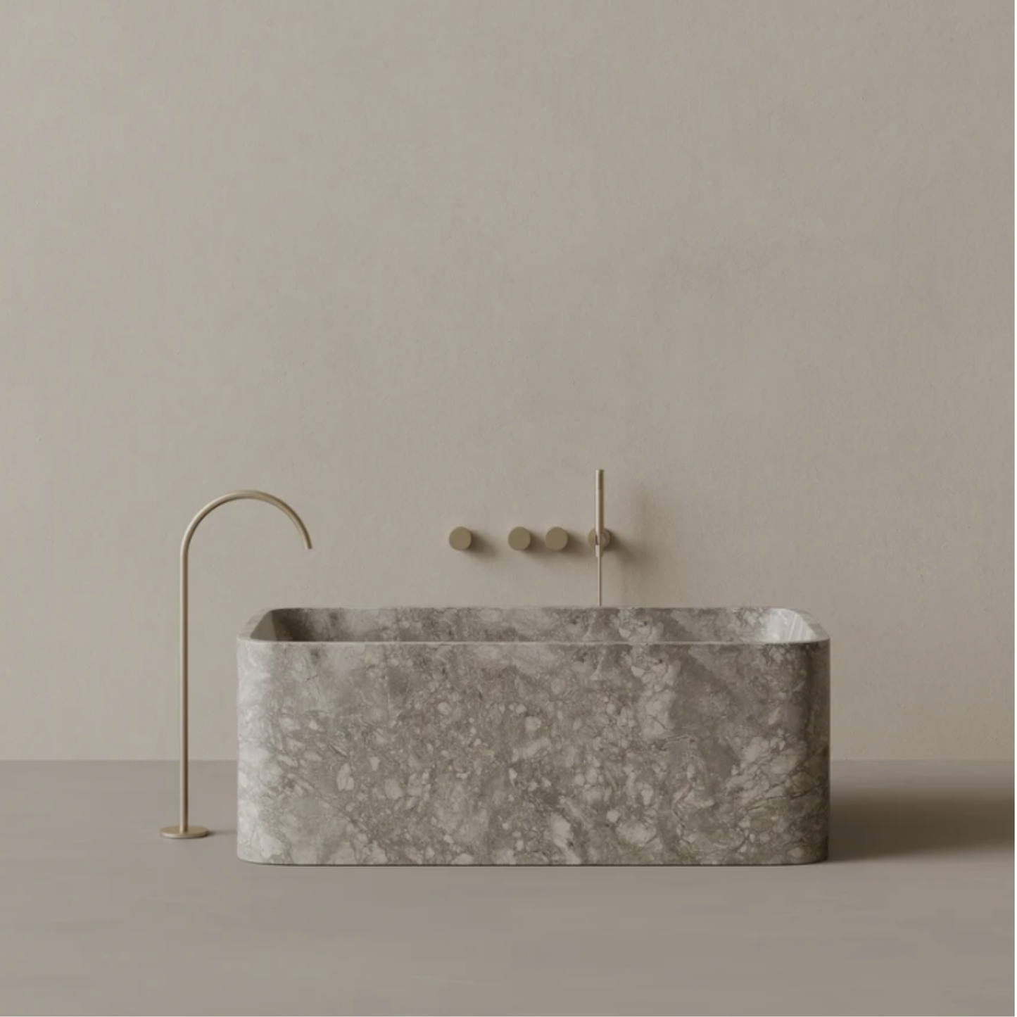 ELEMENTO BATH | 61" x 33" RECTANGULAR STONE BATHTUB | $12,425.00 - $39,496.00