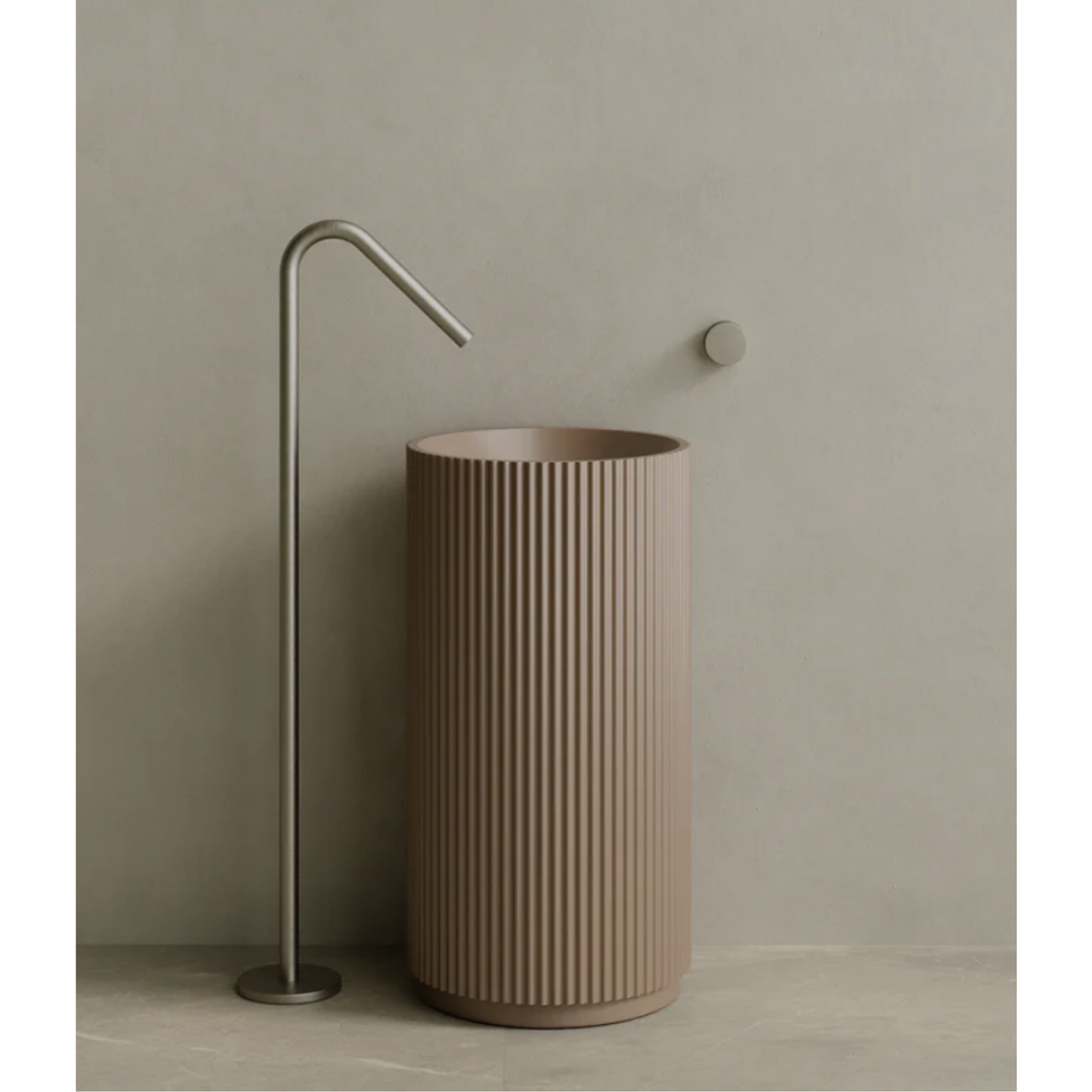 ELEMENTO BATH | 18" x 33" STONE PEDESTAL SINK | $1,536.25 - $1,624.90