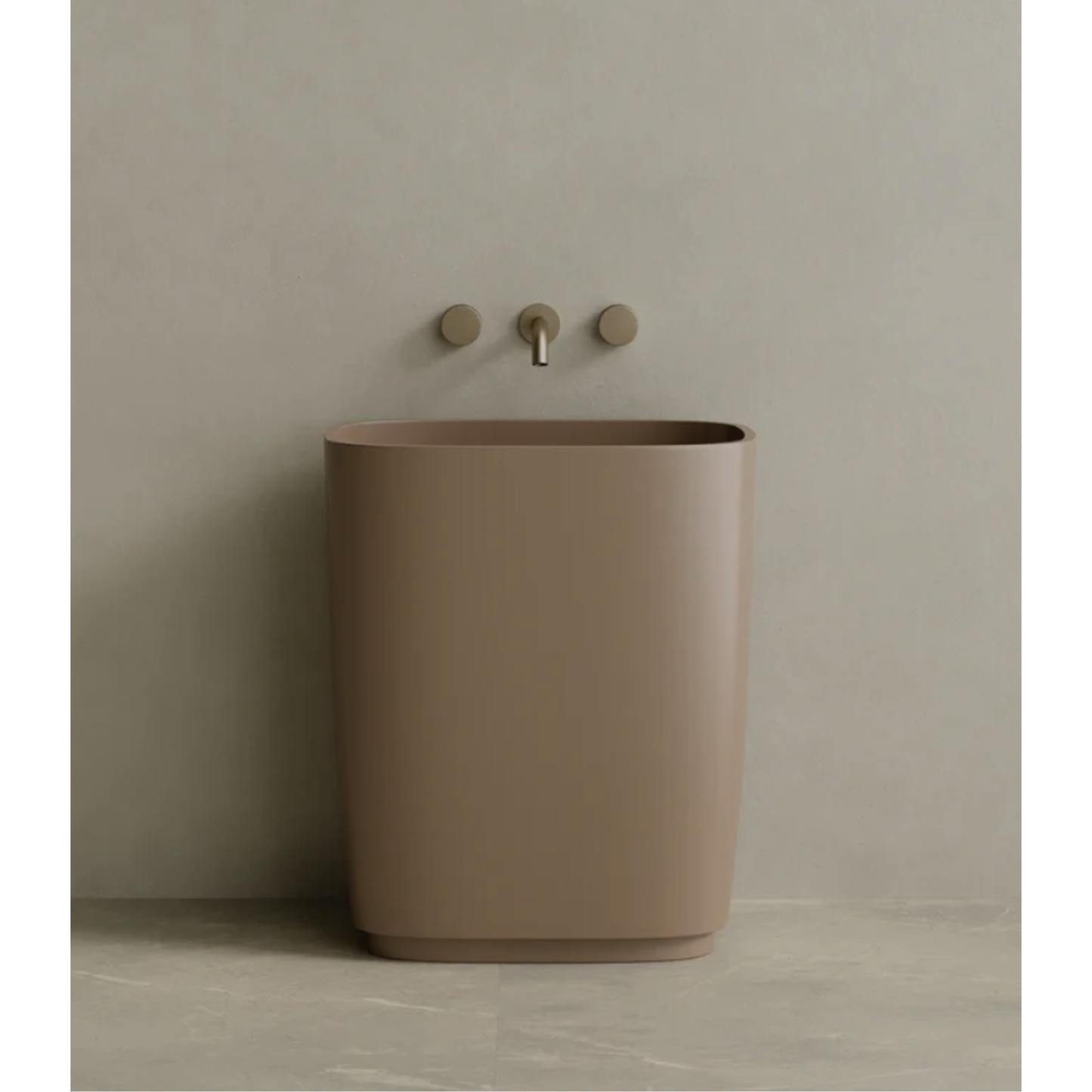 ELEMENTO BATH | 29" x 34" SOLID SURFACE STONE RESIN PEDESTAL SINK | $1,536.25 - $1,624.90