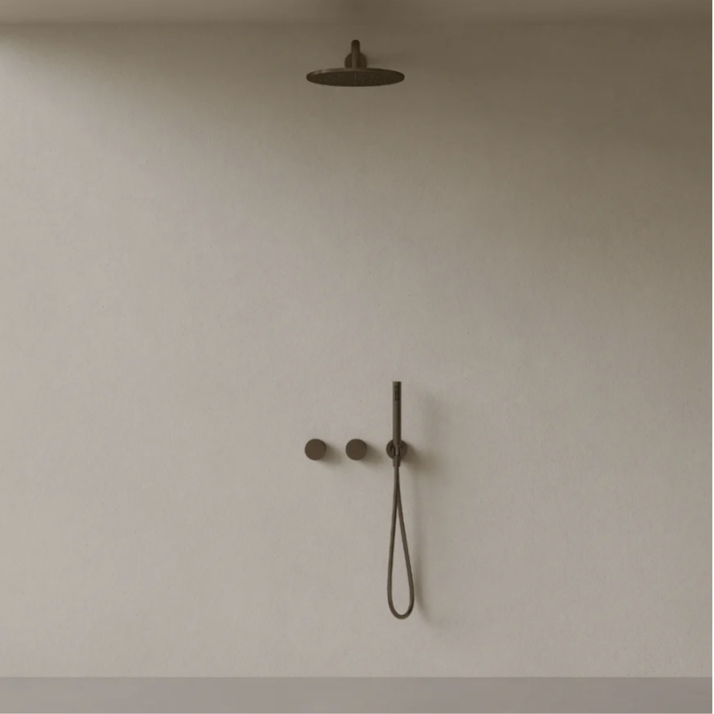 ELEMENTO BATH | THERMOSTATIC CURVED ARM RAINFALL SHOWER SYSTEM | $1,912.50 - $2,512.50